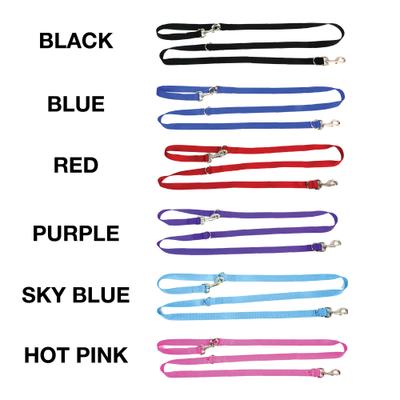 Show full view: Blue-9 Pet Products Multi-Function Double Attachment Hands-Free Dog Leash, Red, Medium/Large: 6-ft long, 1-in wide slide 3 of 4