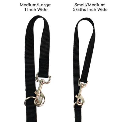 Show full view: Blue-9 Pet Products Multi-Function Double Attachment Hands-Free Dog Leash, Black, Medium/Large: 6-ft long, 1-in wide slide 2 of 3