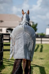 Rambo Protector Fieldsafe Plus Horse Fly Sheet, Silver with Navy, White & Beige, 72-in slide 2 of 4