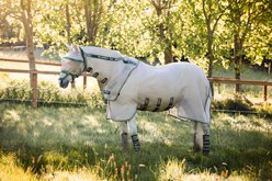 Rambo Flybuster Vamoose with No Fly Zone Horse Fly Sheet, Oatmeal with Sage, Beige & Green, 84-in