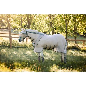 Rambo Flybuster Vamoose with No Fly Zone Horse Fly Sheet, Oatmeal with Sage, Beige & Green, 84-in
