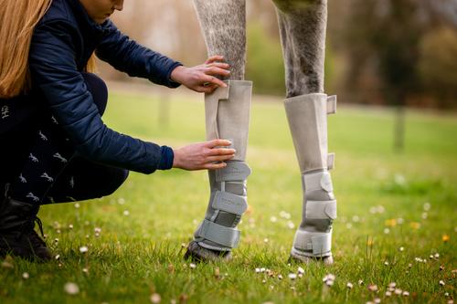 Show full view: Rambo Tech-Fit Horse Fly Boot, Silver, Full slide 2 of 4