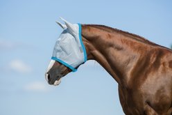 Amigo Horse Fly Mask, Baby Blue & Electric Blue, Cob