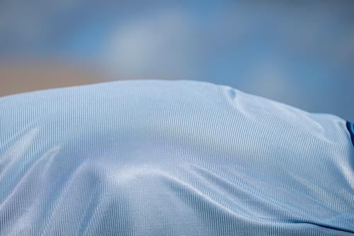 Show full view: Amigo Bug Rug Plus Horse Fly Sheet, Azure Blue with Navy & Electric Blue, 72-in slide 6 of 6