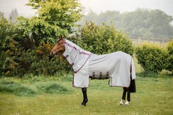 Amigo Bug Buster Vamoose with No Fly Zone Horse Fly Sheet, Silver with Burgundy & White, 72-in slide 1 of 4