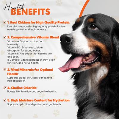 Show full view: Scoochie Pet Chef Scoochies Recipe Real Chicken in Savory Gravy Wet Dog Food, 14-oz can, case of 6 slide 8 of 8