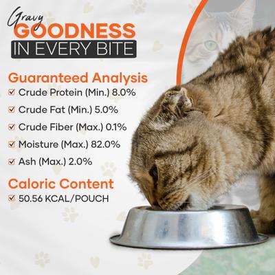 Show full view: Scoochie Pet Chef Scoochies Recipe Variety Pack with Real Chunky Seafood in Savory Gravy Wet Cat Food, 12-oz pouch, case of 12 slide 6 of 8