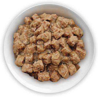 Show full view: Scoochie Pet Chef Scoochies Recipe with Real Chicken Chunks in Savory Gravy Wet Cat Food, 14-oz can, case of 6 slide 4 of 8