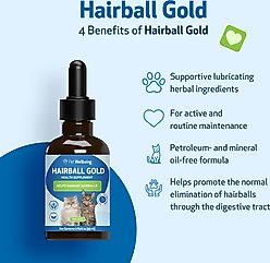 Pet Wellbeing Hairball GOLD Liquid Hairball Control Supplement for Cats, 2-oz bottle slide 2 of 7