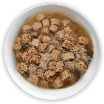 Show full view: Scoochie Pet Chef Scoochies Recipe with Real Seafood Chunks in Savory Gravy Wet Cat Food, 14-oz can, case of 6 slide 4 of 8