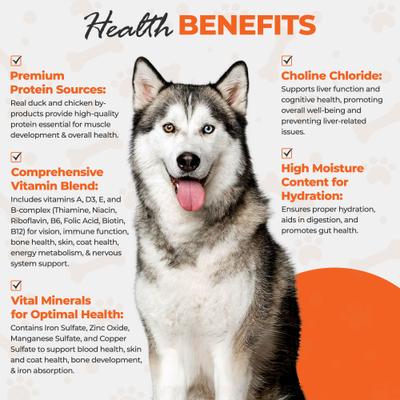 Show full view: Scoochie Pet Chef Scoochies Recipe Variety Pack Real Chicken & Duck in Savory Gravy Wet Dog Food, 14-oz can, case of 6 slide 8 of 8