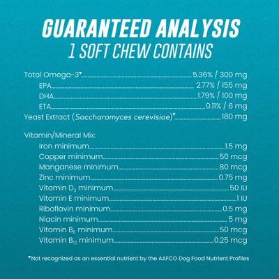 Show full view: Nutramax Welactin Daily Omega-3 Soft Chews Skin & Coat Supplement for Dogs, 60 count slide 7 of 12