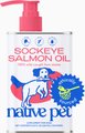 Native Pet Sockeye Salmon Flavored Oil Skin & Coat Health Liquid Supplement for Dogs & Cats, 8-fl oz