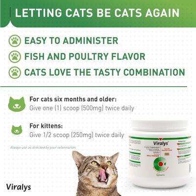 Vetoquinol Viralys Powder Immune Supplement for Cats