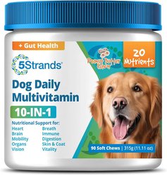 5Strands Peanut Butter Flavored Multivitamin for Dogs, 90-count
