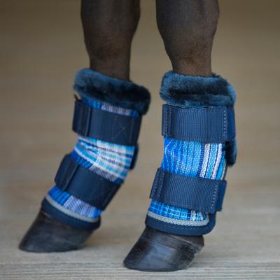 Show full view: Kensington Protective Products Miniature Horse Fly Boots with Fleece Trim, 4 count, Kentucky Blue, Mini slide 2 of 8