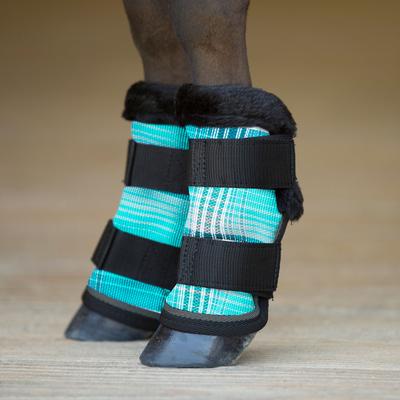 Show full view: Kensington Protective Products Miniature Horse Fly Boots with Fleece Trim, 4 count, Desert Sand, Mini slide 2 of 7