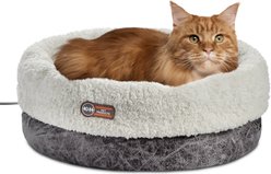 K&H Pet Products Thermo-Snuggle Cup Bomber Heated Dog & Cat Bed, Gray