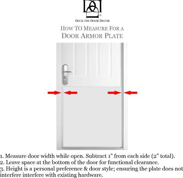 Deck the Door Decor Large Breed Dog Door Scratch Protection Plate