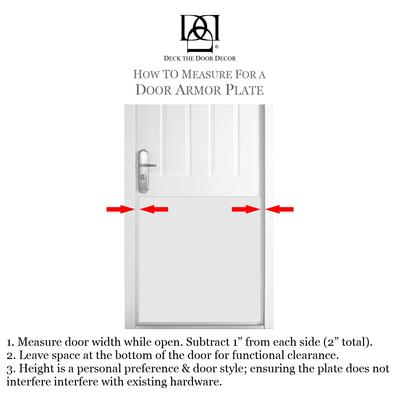 Show full view: Deck the Door Decor Large Breed Dog Door Scratch Protection Plate, Oil Rubbed Bronze, Residential Entry Door 30 x 34-in slide 4 of 6