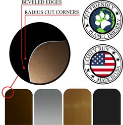 Deck the Door Decor Welcome Paw Print Engraved Dog & Cat Door Scratch Protection Plate, Oil Rubbed Bronze, 4 x 30-in slide 2 of 6