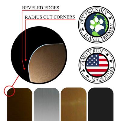 Show full view: Deck the Door Decor Paw Print Engraved Dog & Cat Door Scratch Protection Plate, Satin Black, 6 x 30-in slide 5 of 8