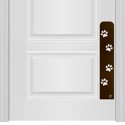 Deck the Door Decor Paw Print Engraved Dog & Cat Door Scratch Protection Plate, Oil Rubbed Bronze, 4 x 22-in