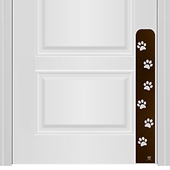 Deck the Door Decor Paw Print Engraved Dog & Cat Door Scratch Protection Plate, Oil Rubbed Bronze, 6 x 30-in