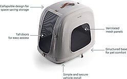 Tavo Pets Crispin Protection System Dog & Cat Kennel, Onyx, Medium slide 2 of 9