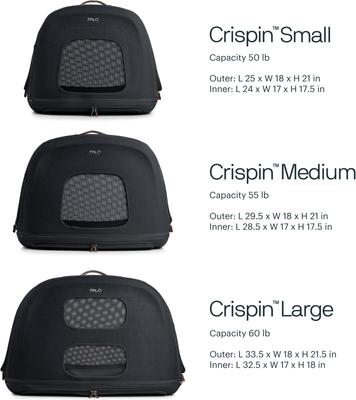 Show full view: Tavo Pets Crispin Protection System Dog & Cat Kennel, Onyx, Medium slide 9 of 11