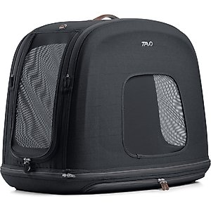 Tavo Pets Crispin Protection System Dog & Cat Kennel, Onyx, Medium