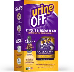 Urine Off Find It & Treat It Kit Stain & Odor Remover & Hi-Power LED Urine Finder, Kitten