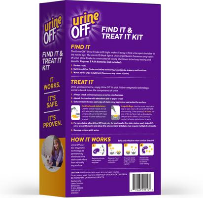 Show full view: Urine Off Find It & Treat It Kit Stain & Odor Remover & Hi-Power LED Urine Finder, Puppy slide 2 of 9