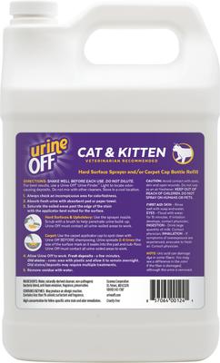 Show full view: Urine Off Cat & Kitten Formula Stain & Odor Remover, 1-gal bottle slide 2 of 8