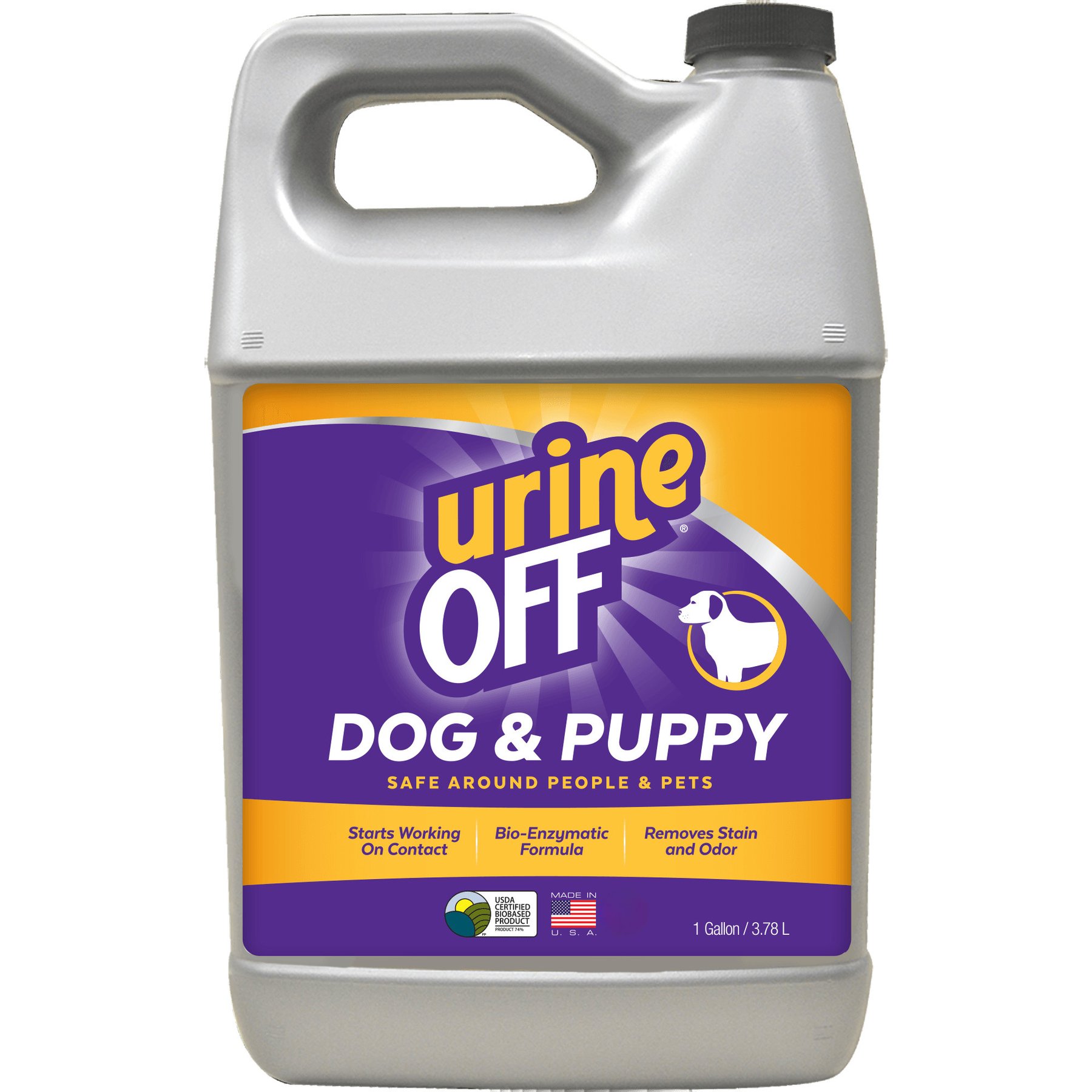 Urine Off Dog & Puppy Formula Stain & Odor Remover, 1-gal bottle