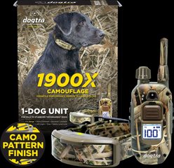Dogtra 1900X Waterproof Vibration & Tone Remote Dog Training Collar, 13 to 20-in neck, Camouflage