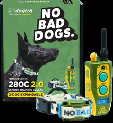 Dogtra Tom Davis Edition 280C 2.0 1/2 Mile Waterproof Vibration & Tone Remote Dog Training Collar, one-size, Green/Yellow