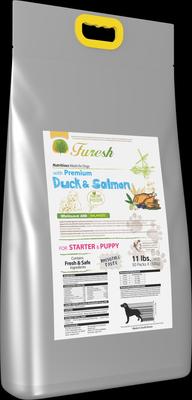 Show full view: Alpha Dog Series FURESH Puppy Limited Ingredient Duck & Salmon Recipe Dry Dog Food, 11-lb bag slide 3 of 10