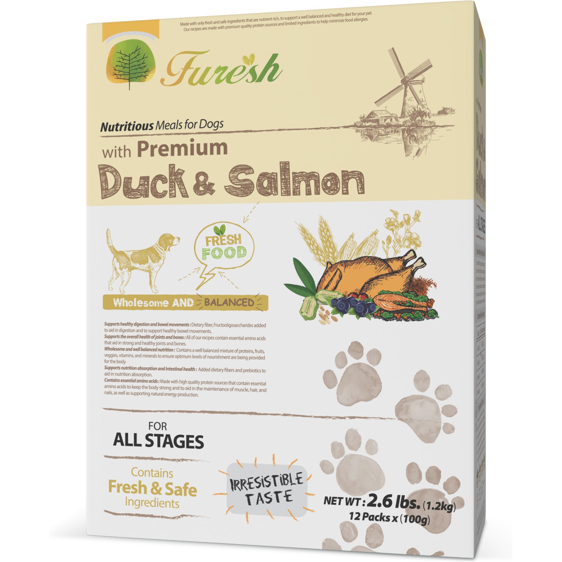 Alpha Dog Series FURESH Limited Ingredient Duck & Salmon Recipe Dry Dog Food, 2.6-lb box