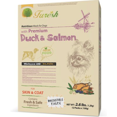 Alpha Dog Series Alpha Dog Series FURESH Skin & Coat Limited Ingredient Duck & Salmon Recipe Dry Dog Food, 2.6-lb box