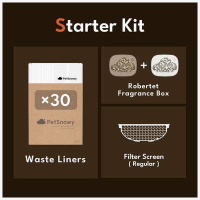 Show full view: PetSnowy Automatic Odor-Free Self-Cleaning Cat Litter Box, Cream slide 6 of 8