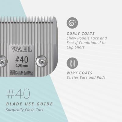 Show full view: Wahl #40 Prime Series Pet Grooming Blade Set, Chrome slide 6 of 9