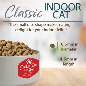 Chicken Soup for the Soul Indoor with Hairball Care Chicken & Brown Rice Recipe Adult Dry Cat Food, 12-lb bag