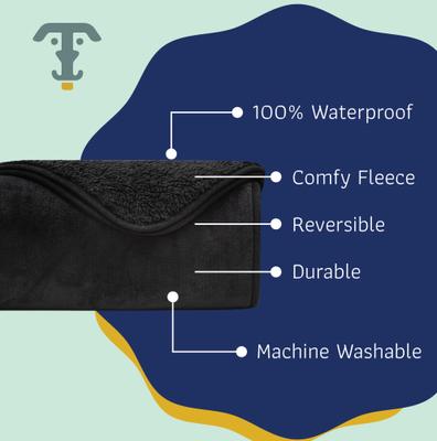 Show full view: Katziela Fur Comfort Premium Dog & Cat Throw Blanket, Black Solid, XX-Large: 80 x 90-in slide 3 of 8