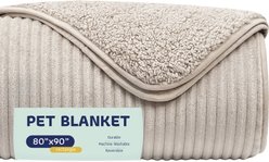 Katziela Fur Comfort Premium Dog & Cat Throw Blanket, Brown Striped, XX-Large: 80 x 90-in