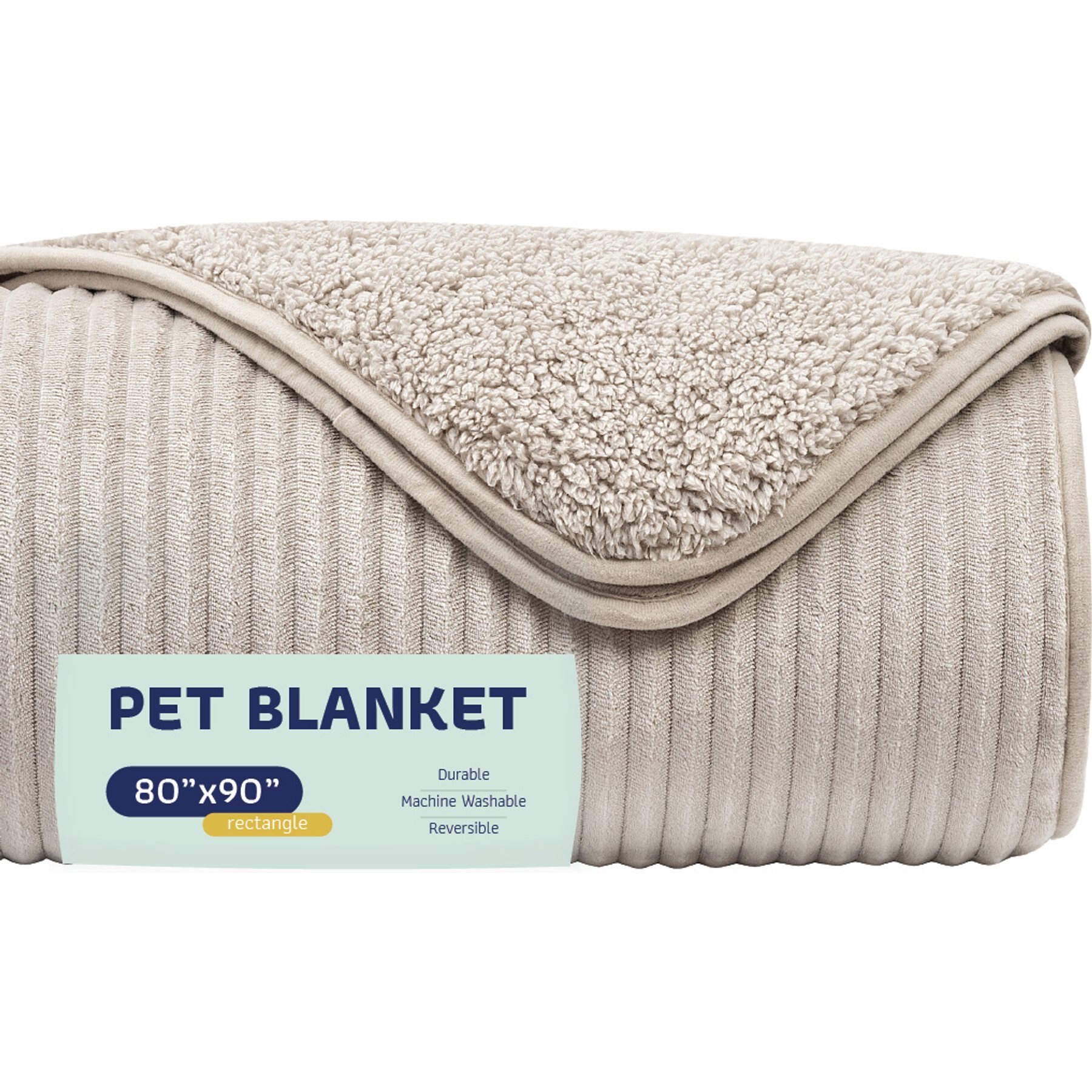 Katziela Fur Comfort Premium Dog & Cat Throw Blanket, Brown Striped, XX-Large: 80 x 90-in