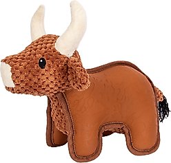 Wrangler Textured Latex Stuffed Cow Dog Chew Toy, Brown slide 2 of 6
