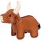 Show in main carousel: Wrangler Textured Latex Stuffed Cow Dog Chew Toy, Brown slide 6 of 7