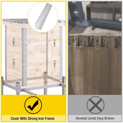 Show full view: Aivituvin Large Wooden Bee Hive, Brown, 24.6-L slide 4 of 10