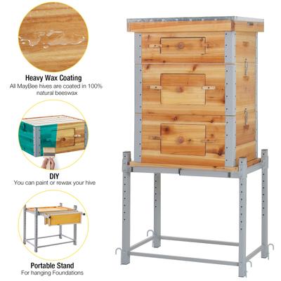 Show full view: Aivituvin Large Wooden Bee Hive, Brown, 24.6-L slide 3 of 10